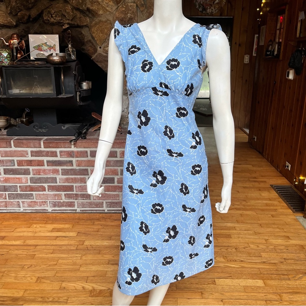 Helen Wang New York Floral Blue Dress